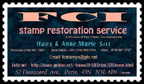 FCI Stamp Restoration Service - 57 Daugaard Ave., Paris, ON  Canada   N3L 4B9  